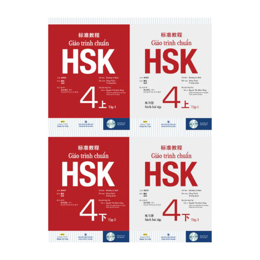 [Pre-order] Combo Sách Giáo Trình Chuẩn HSK 4 (Bộ 4 Cuốn Bài Học Và Bài Tập - Thượng & Hạ)