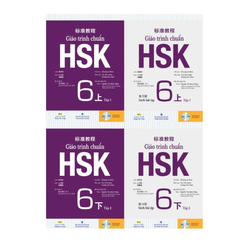 [Pre-order] Combo Sách Giáo Trình Chuẩn HSK 6 (Bộ 4 Cuốn Bài Học Và Bài Tập - Thượng & Hạ)