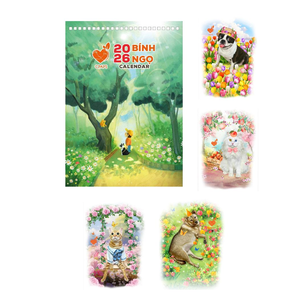 [Pre-order] Lịch 2026 Gây Quỹ Cứu Hộ Chó Mèo Việt Nam