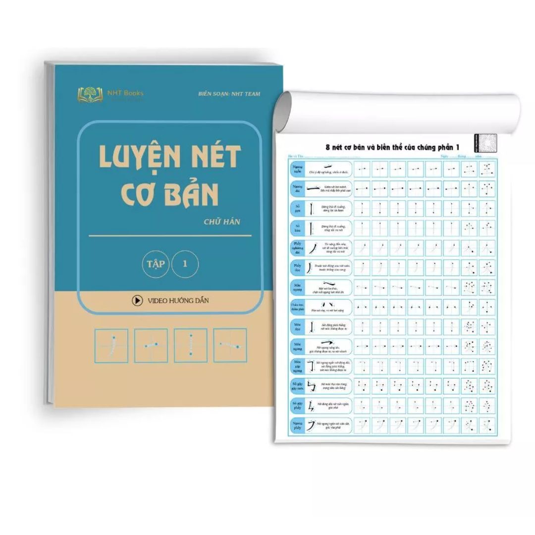 [Pre-order] Combo 6 Vở Luyện Viết Chữ Hán, Các Nét Căn Bản, Luyện Viết Các Bộ Thủ Trong Tiếng Trung