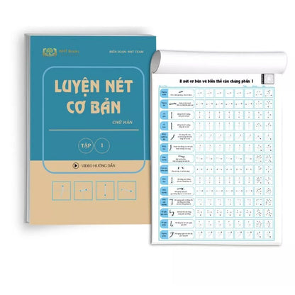[Pre-order] Combo 6 Vở Luyện Viết Chữ Hán, Các Nét Căn Bản, Luyện Viết Các Bộ Thủ Trong Tiếng Trung