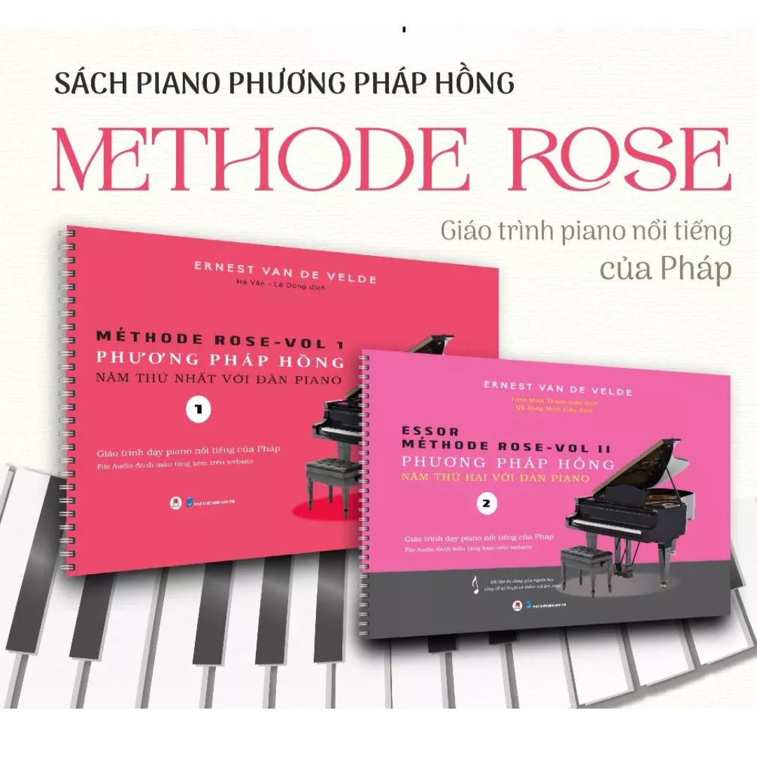 [Pre-order] Sách Piano Phương Pháp Hồng - Methode Rose (Bộ 2 Tập)