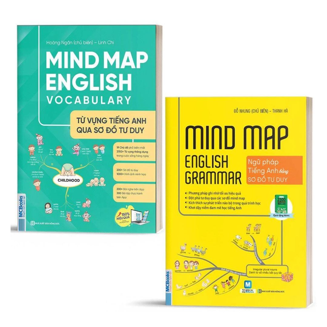 [Pre-order] Combo Mindmap Ngữ Pháp Tiếng Anh + Mindmap Từ Vựng Tiếng Anh