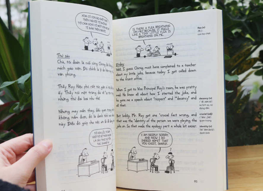 [Pre-order] Combo Tập 1-5 Nhật Ký Chú Bé Nhút Nhát (Song ngữ Anh Việt) - Diary Of a Wimpy Kid
