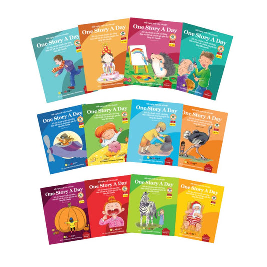 [Pre-order] One Story A Day - Combo Song Ngữ 12Q Cho Bé: 365 câu chuyện phát triển trí tuệ và nuôi dưỡng tâm hồn