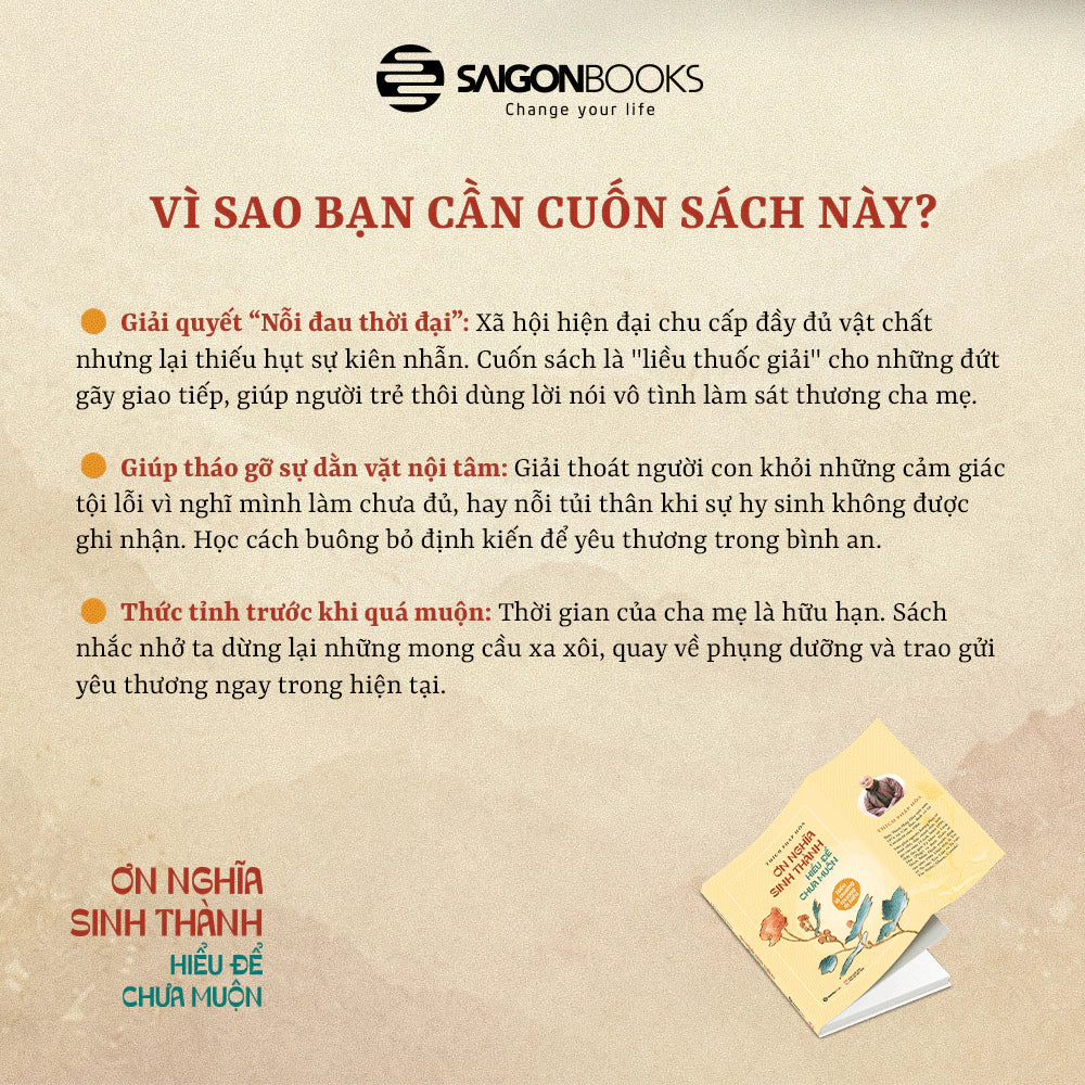 [Pre-order] Ơn Nghĩa Sinh Thành - Hiểu Để Chưa Muộn
