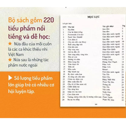 [Pre-order] Piano cho thiếu nhi - Tuyển tập 220 tiểu phẩm nổi tiếng (Bộ 4 Tập)