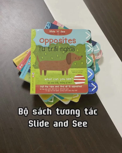 [Pre-order] Slide And See (Sách tương tác song ngữ Việt Anh cho bé)