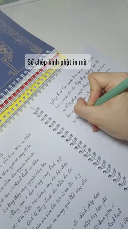 Combo 4 Cuốn Sổ Chép Kinh Địa Tạng - Chú Đại Bi - Sám Hối - Dược Sư Lưu Ly