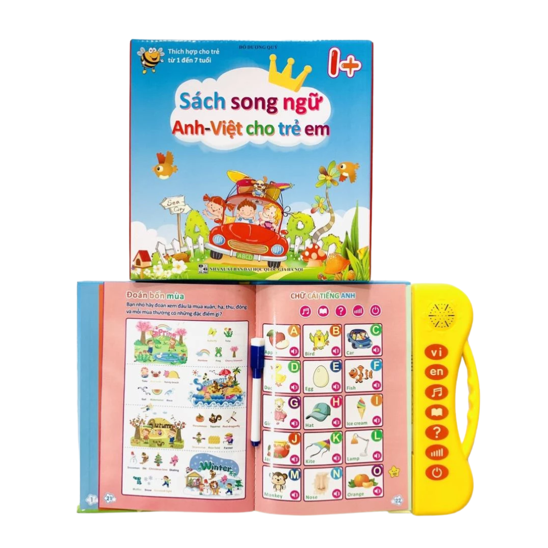 [Pre-order] Sách Nói Điện Tử Song Ngữ Anh Việt Cho Bé 1-7 Tuổi