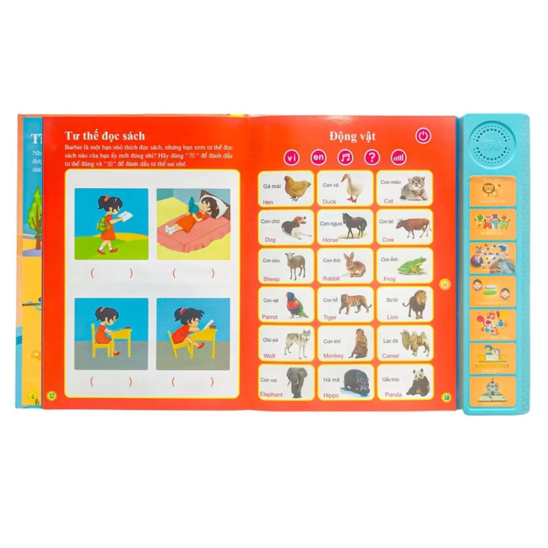 [Pre-order] Sách Nói Điện Tử Song Ngữ Anh Việt Cho Bé 1-7 Tuổi