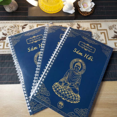 Sổ tay chép Kinh Sám Hối chữ mờ