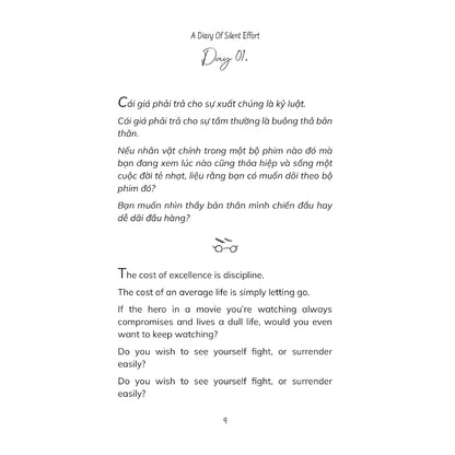 A Diary Of Silent Effort – Tôi Thích Dáng Vẻ Nỗ Lực Của Chính Mình (Song ngữ Việt Anh)