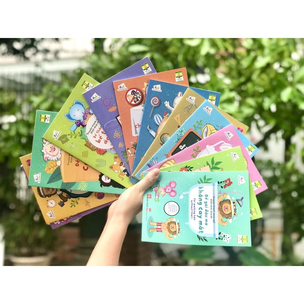 [Pre-order] Truyện tranh song ngữ Việt - Anh phát triển ngôn ngữ cho bé 3-12 tuổi (Bộ 12 Tập)