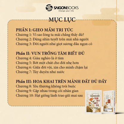 [Pre-order] Combo Ơn Nghĩa Sinh Thành + Sống Với Trái Tim Biết Đủ (Thích Pháp Hòa)