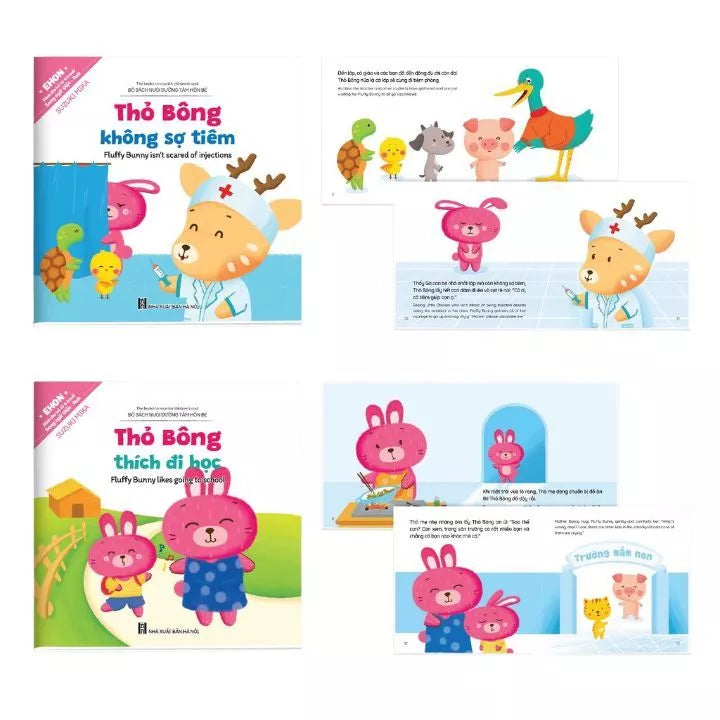 [Pre-order] Combo 10Q Ehon Nuôi Dưỡng Tâm Hồn cho bé 0-6 tuổi (Song Ngữ Việt-Anh)