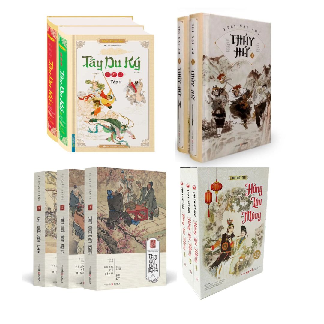 [Pre-order] Tứ Đại Danh Tác Trung Hoa: Tam Quốc Diễn Nghĩa + Thủy Hử + Tây Du Ký + Hồng Lâu Mộng