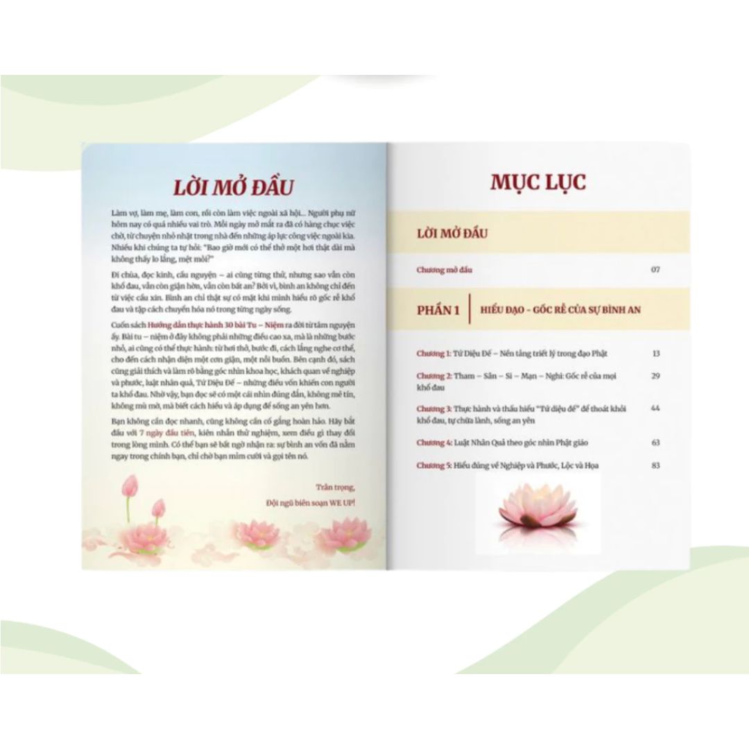 [Pre-order] Hướng Dẫn Thực Hành 30 Bài Tu niệm (gieo phước, thêm vận may)