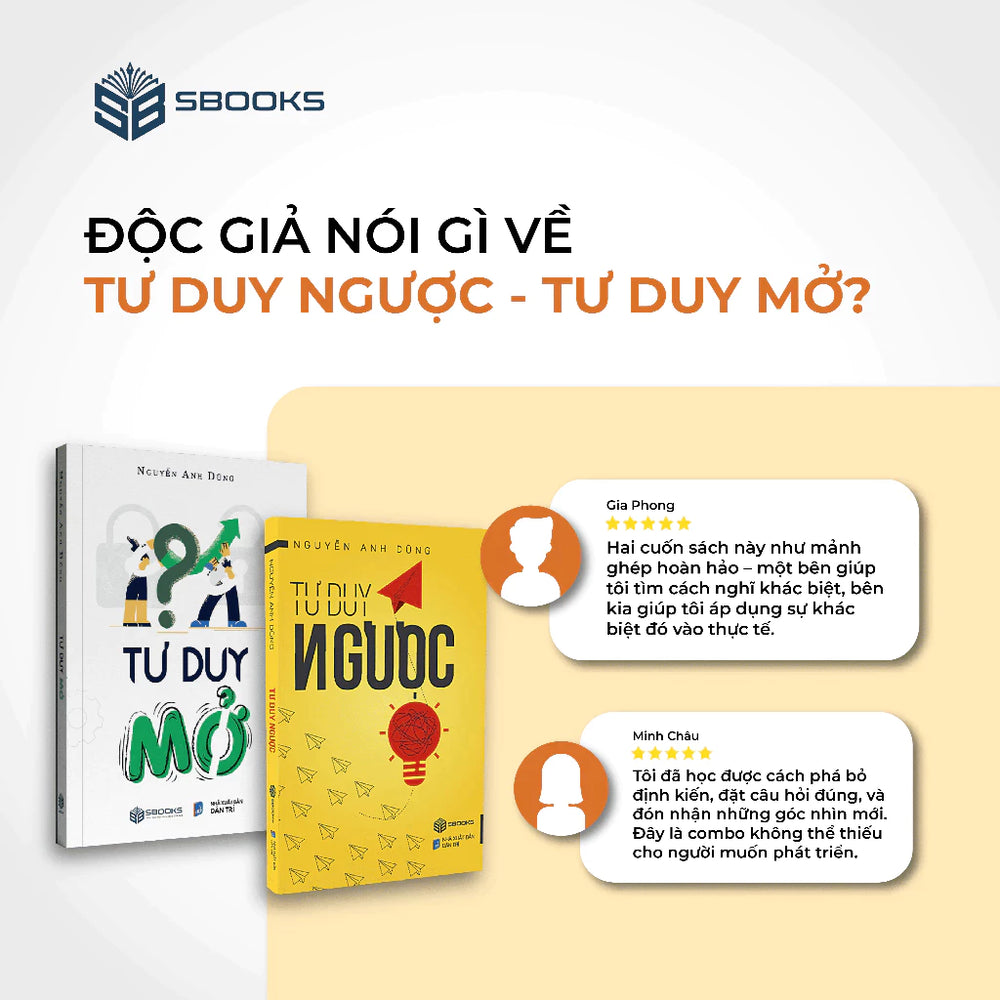 Combo 4Q Tư Duy Ngược + Tư Duy Mở + Biến Mọi Thứ Thành Tiền (Quyển 1 & 2)