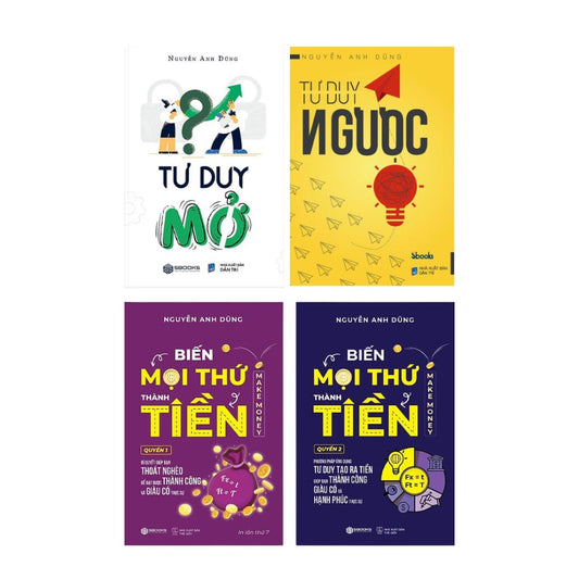 Combo 4Q Tư Duy Ngược + Tư Duy Mở + Biến Mọi Thứ Thành Tiền (Quyển 1 & 2)