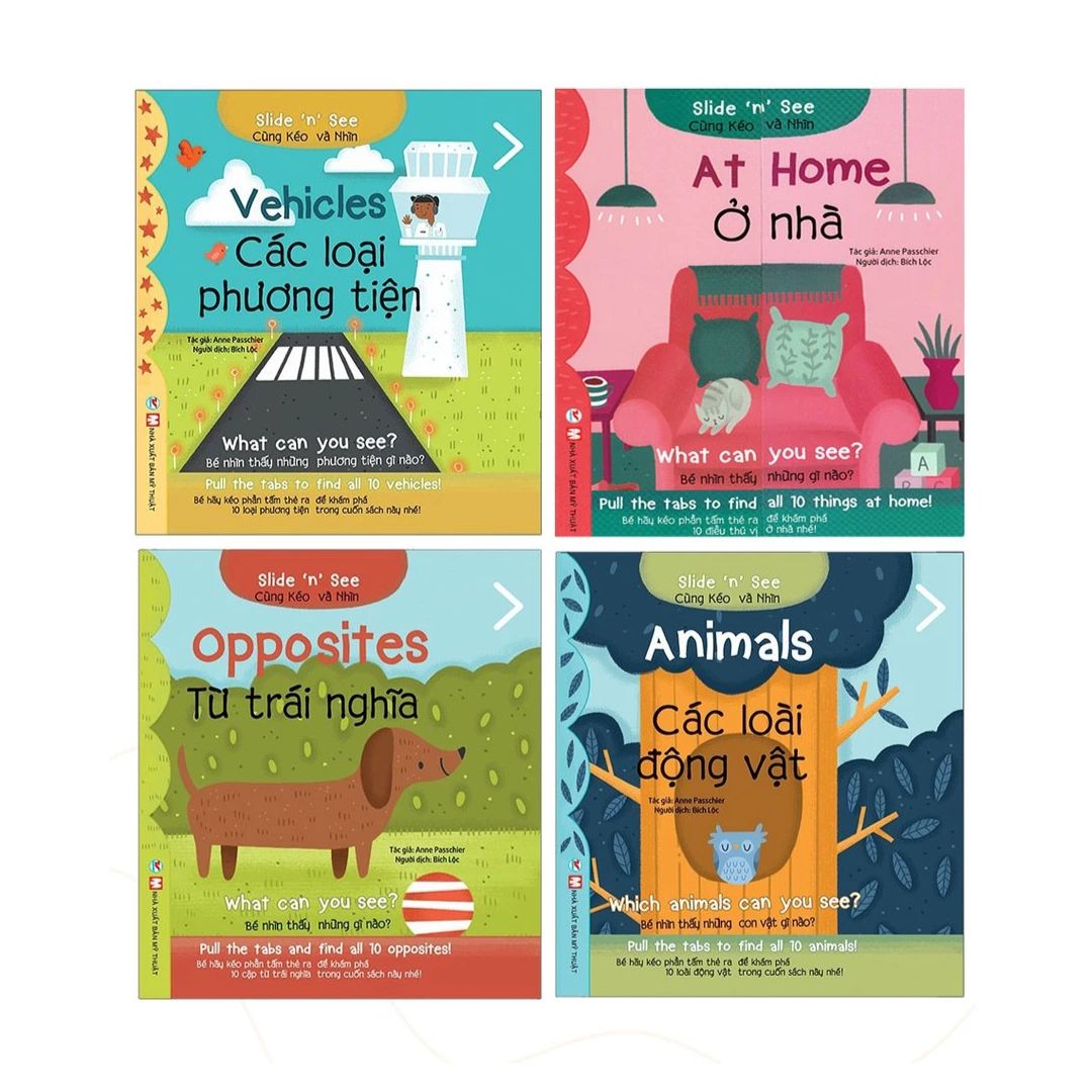 [Pre-order] Slide And See (Sách tương tác song ngữ Việt Anh cho bé)