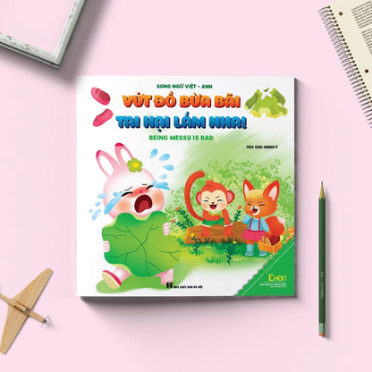 Combo 10Q Ehon Kỹ Năng Sống - Ươm Mầm Tính Cách Tốt Cho Bé (Song ngữ Việt Anh)