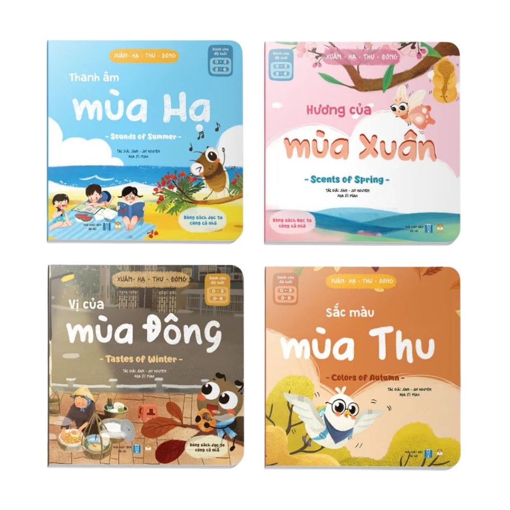 [Pre-order] Bộ 4Q Xuân Hạ Thu Đông (Song ngữ bé 0-6 tuổi)